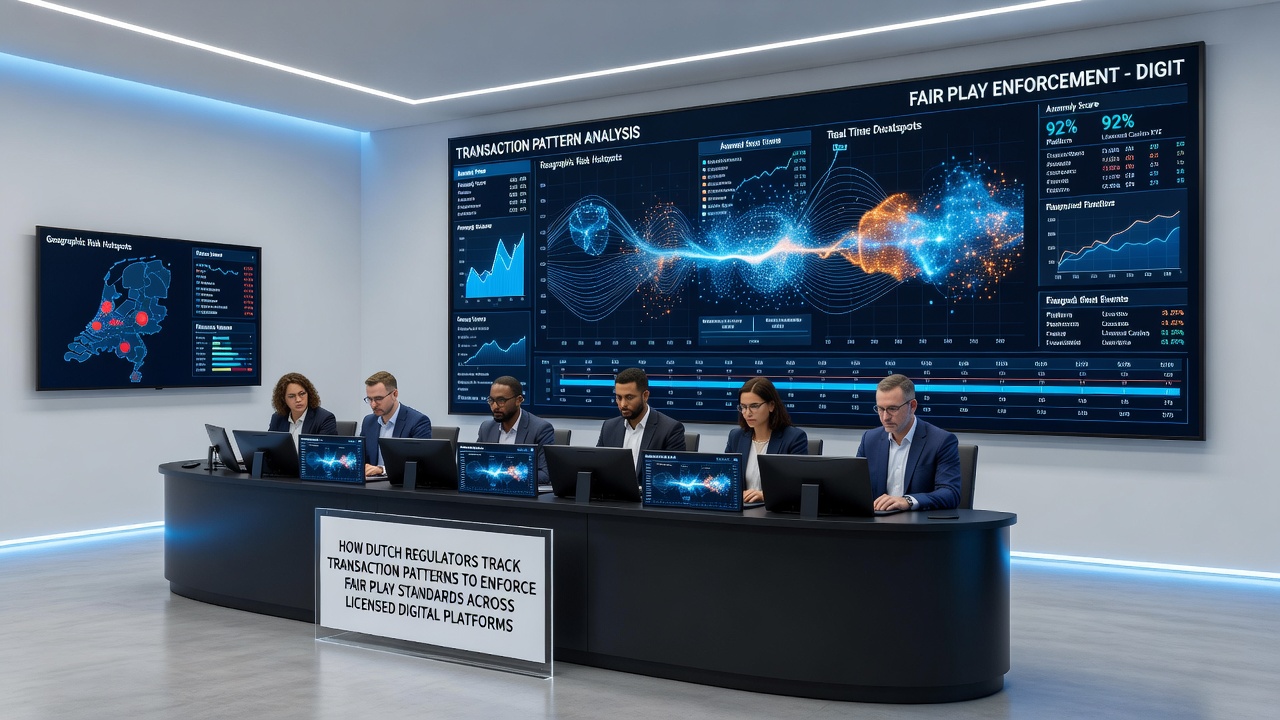 Grafische weergave van transactie monitoring dashboards en waarschuwingssystemen bij de Kansspelautoriteit