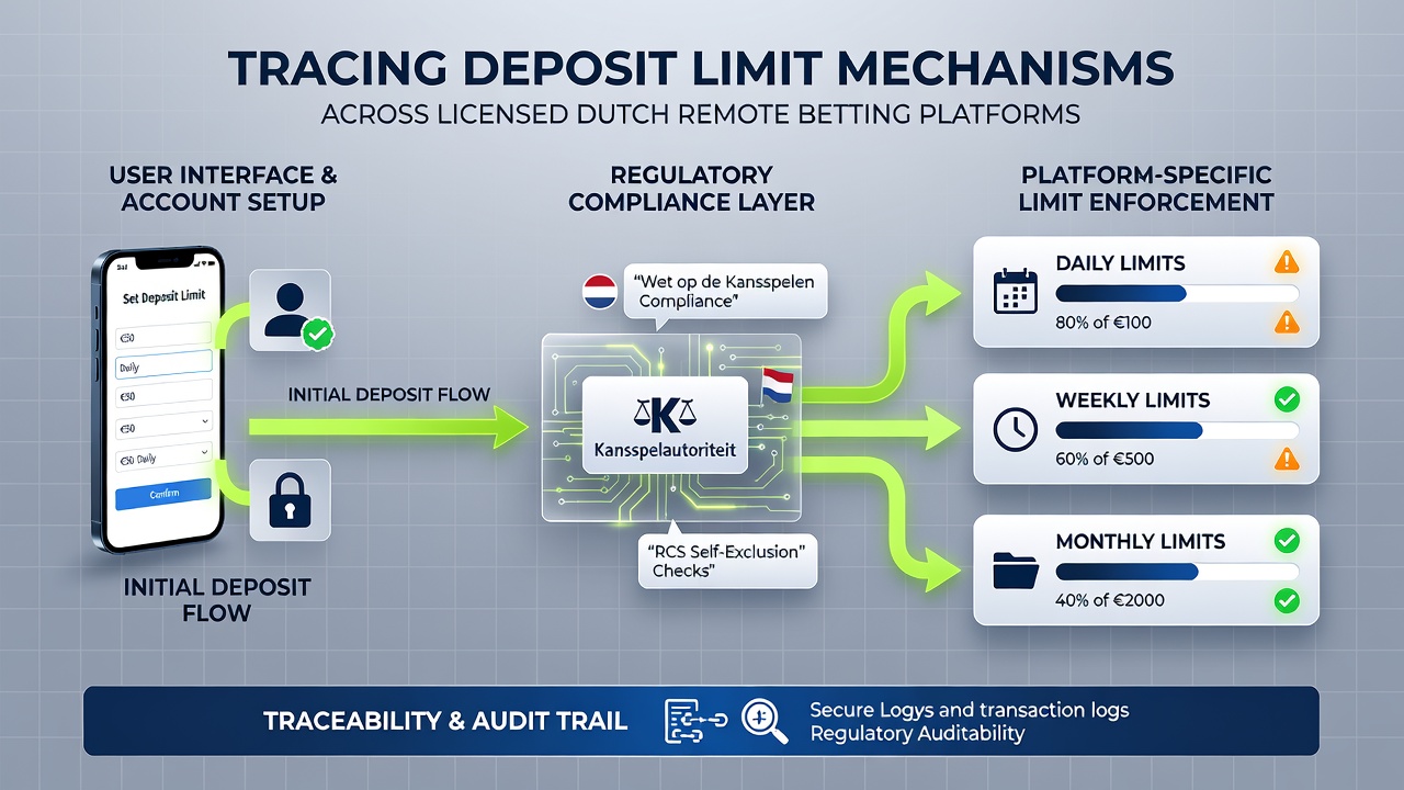 Diagram van limiettraceringssystemen bij Nederlandse online bookmakers